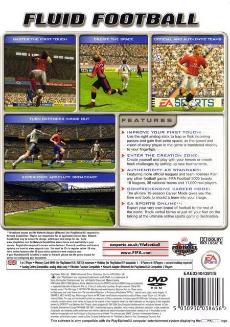 FIFA 2005 - Sony PlayStation 2 (PS2) (Electronic Arts/EA Games - 2) video game collectible [Barcode 5030930038656] - Main Image 2