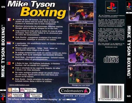 Mike Tyson Boxing - Sony PlayStation (Codemasters Inc. - 1-8) video game collectible [Barcode 5024866241686] - Main Image 2