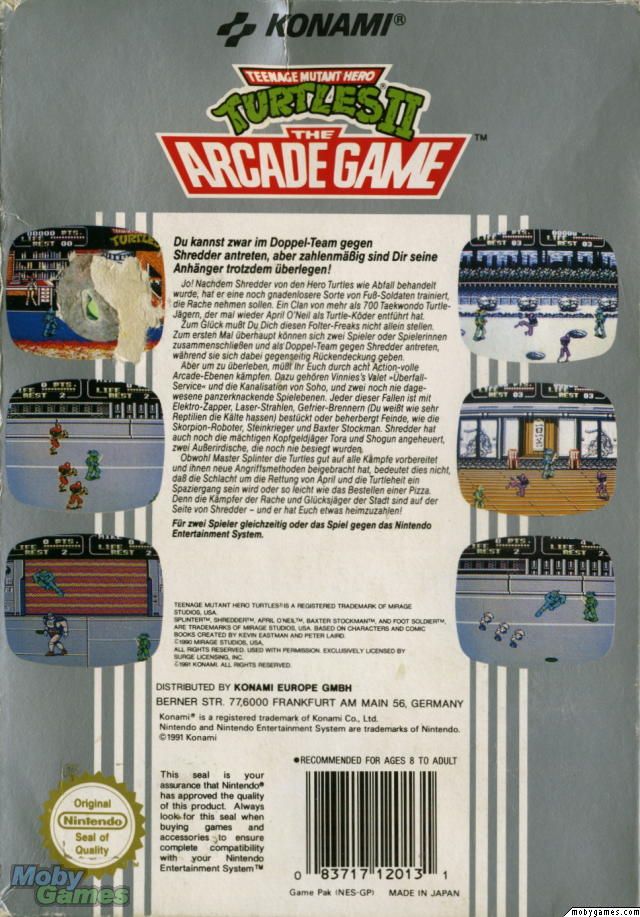 Teenage Mutant Ninja Turtles 2 - Nintendo Entertainment System (NES) video game collectible - Main Image 2