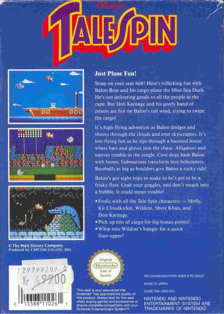 Tailspin - Nintendo Entertainment System (NES) (Capcom) video game collectible - Main Image 2