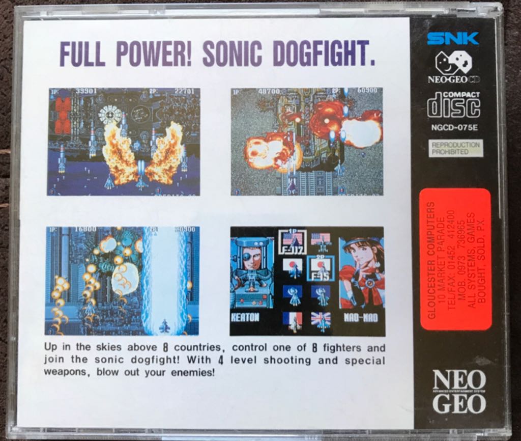 Aero Fighters - SNK Neo Geo CD video game collectible - Main Image 2