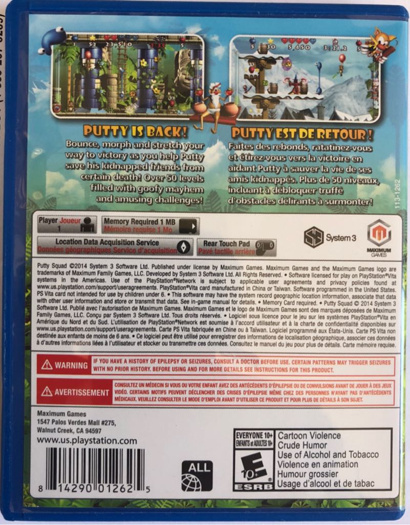 Putty Squad - Sony PlayStation Vita (PS Vita) (Maximum Games - 1) video game collectible [Barcode 814290012625] - Main Image 2