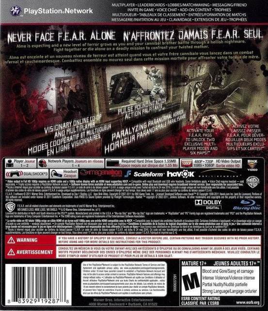 F.3.A.R. - Sony PlayStation 3 (PS3) (WB Games - 4) video game collectible [Barcode 883929127078] - Main Image 2