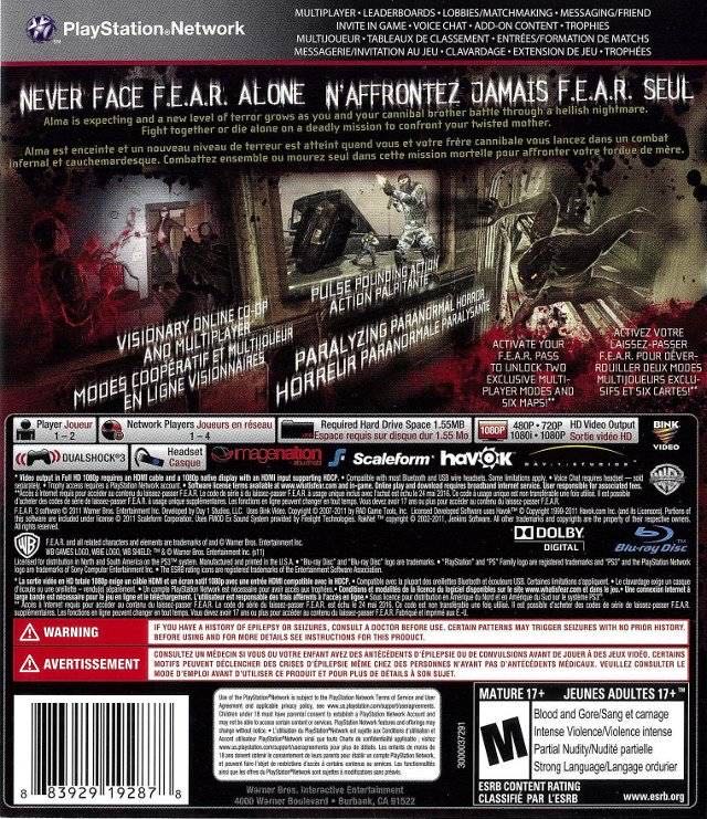 F.E.A.R. 3 - Sony PlayStation 3 (PS3) (Warner Bros. Interactive - 1) video game collectible - Main Image 2