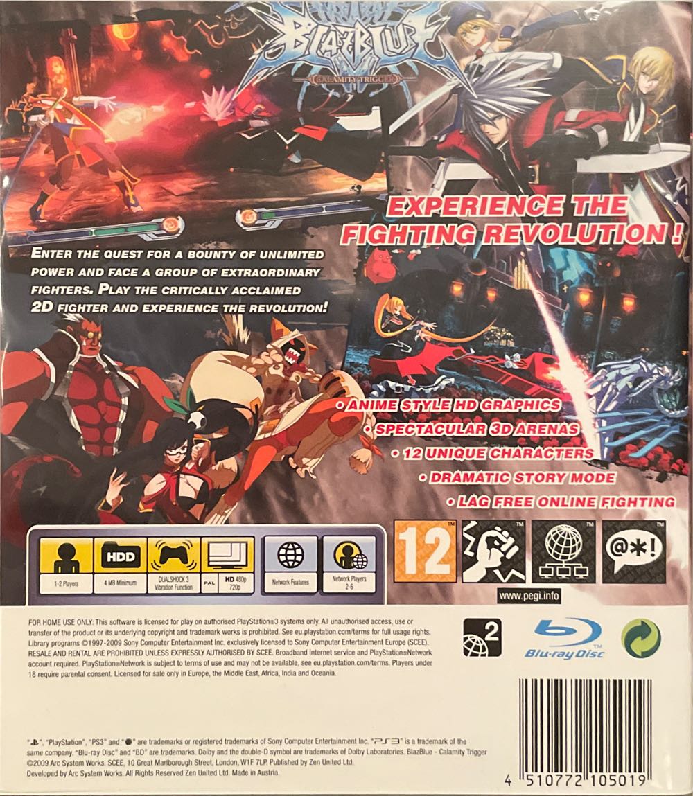 Blazblue Calamity Trigger [Version Anglaise] PS3 - Sony PlayStation 3 (PS3) (Pqube - 1-2) video game collectible [Barcode 4510772105019] - Main Image 3