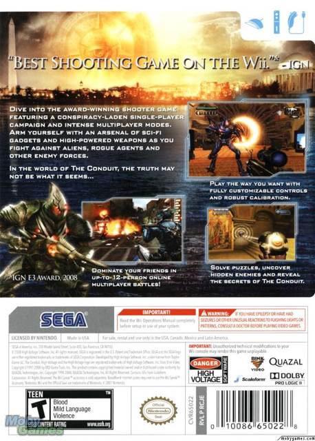 The Conduit: Special Edition - Nintendo Wii (Sega - 1) video game collectible [Barcode 010086650327] - Main Image 2