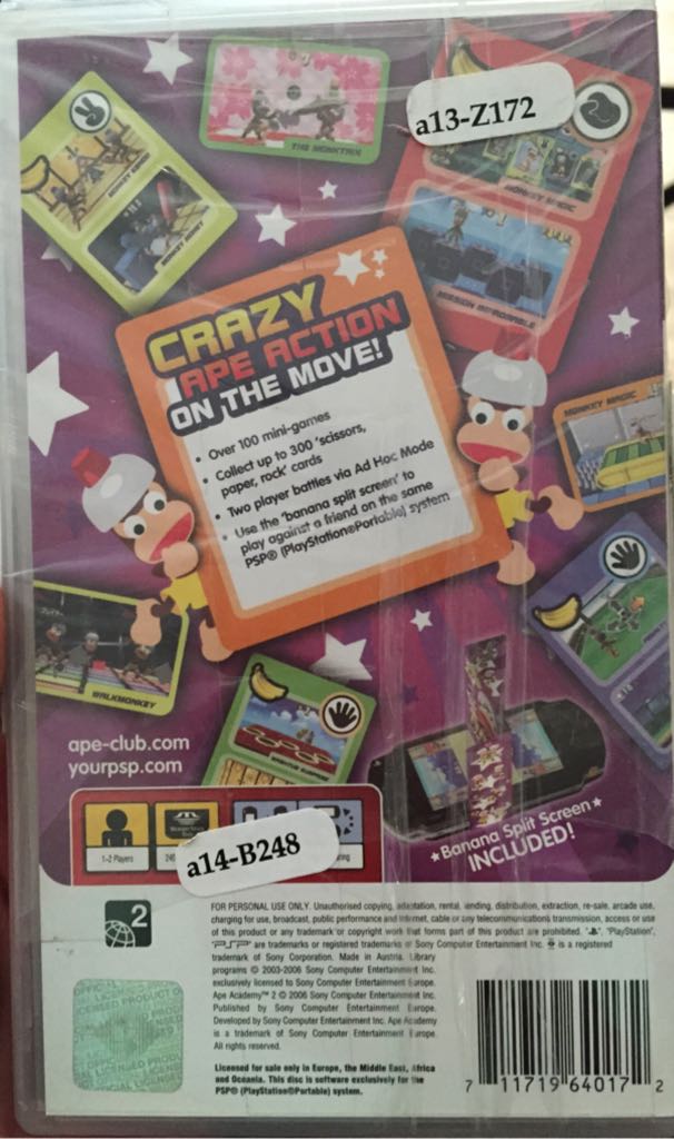 Ape Academy 2 - Sony PlayStation Portable (PSP) video game collectible [Barcode 711719640172] - Main Image 2
