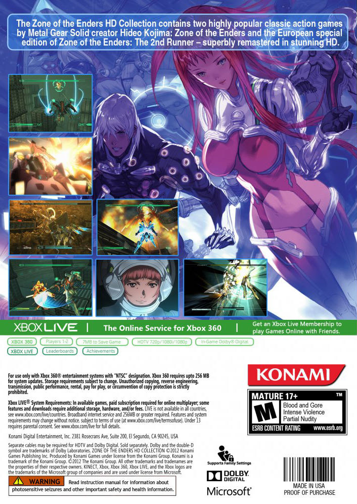 Zone of the Enders HD Collection - Microsoft Xbox 360 (Konami - 1) video game collectible [Barcode 4012927037614] - Main Image 2