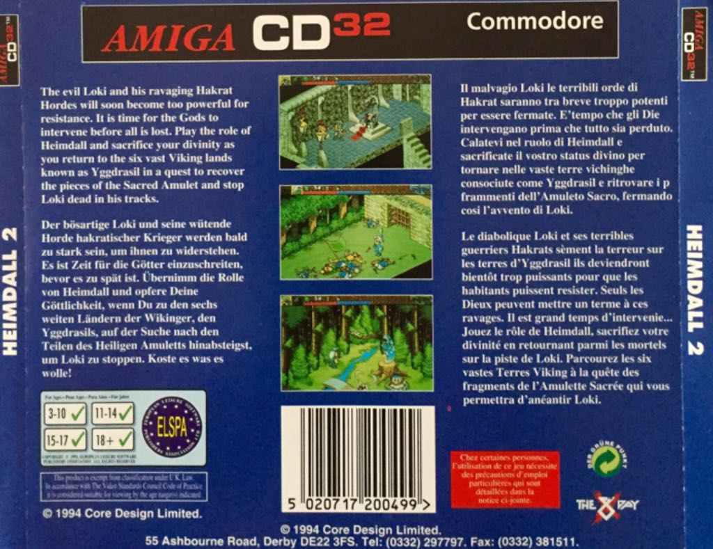 Heimdall 2 - Amiga CD32 (Boite Et Notice) video game collectible [Barcode 5020717200499] - Main Image 2