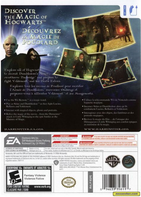Harry Potter: En De Orde Van De Feniks - Nintendo Wii (Nintendo - 1) video game collectible [Barcode 5030946057351] - Main Image 2