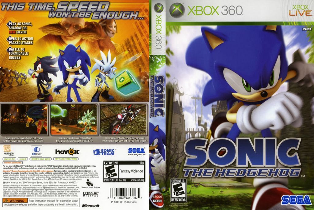Sonic - Microsoft Xbox 360 video game collectible - Main Image 2