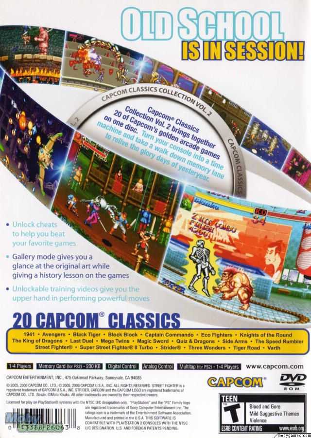Capcom Classics Collection Volume 2 - Sony PlayStation 2 (PS2) video game collectible - Main Image 2