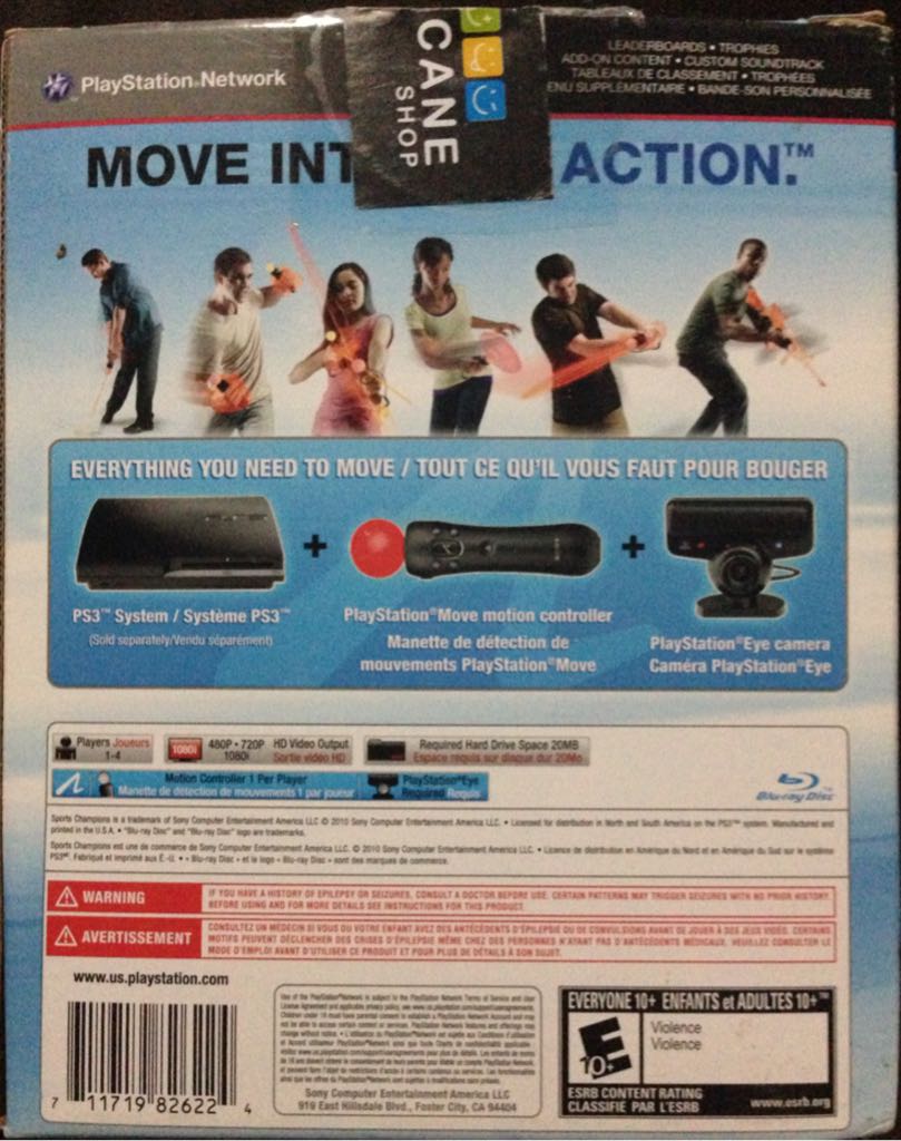 Sports Champions PlayStation Move Bundle - Sony PlayStation 3 (PS3) (Sony Computer Entertainment - 4) video game collectible [Barcode 711719826224] - Main Image 2