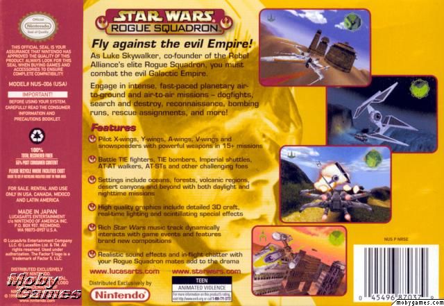 Star Wars Rouge Squadron - Nintendo 64 (N64) video game collectible - Main Image 2