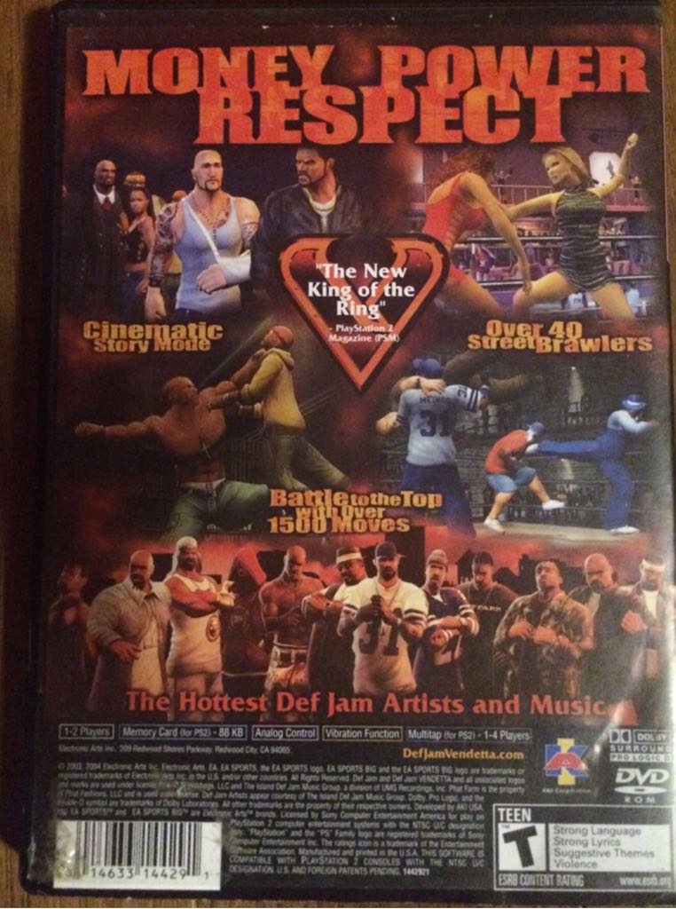 Def Jam: Vendetta - Sony PlayStation 2 (PS2) video game collectible - Main Image 2