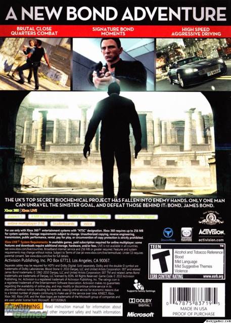 Blood Stone 007 - Microsoft Xbox 360 (Activision Blizzard - 1-16) video game collectible [Barcode 5030917091506] - Main Image 2