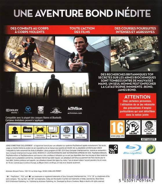 007 Blood Stone - Sony PlayStation 3 (PS3) (Activision - 1) video game collectible [Barcode 5030917091667] - Main Image 2