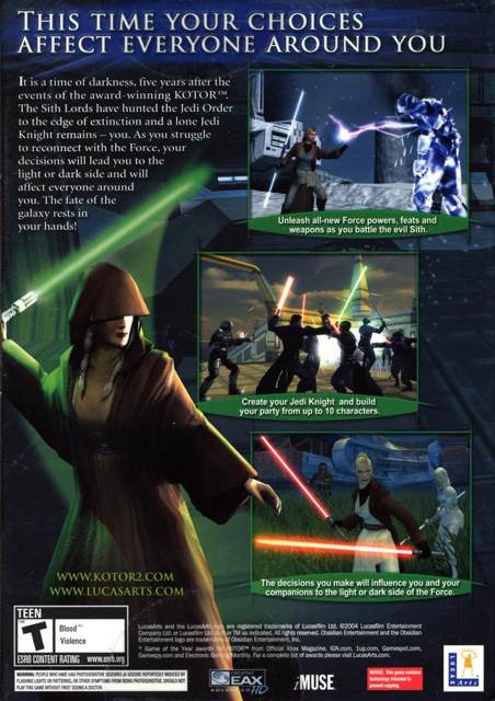Star Wars: Knights of the Old Republic II - The Sith Lords - PC (LucasArts - 1) video game collectible [Barcode 023272326180] - Main Image 2