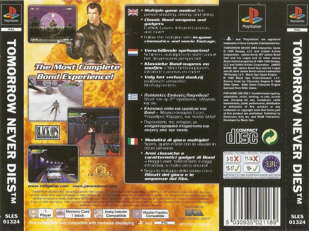 Tomorrow Never Dies - Sony PlayStation (Electronic Arts - 1) video game collectible [Barcode 5030945021186] - Main Image 2