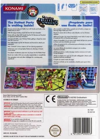 Dance Dance Revolution: Hottest Party 2 - Nintendo Wii (Konami - 4) video game collectible [Barcode 083717251002] - Main Image 2