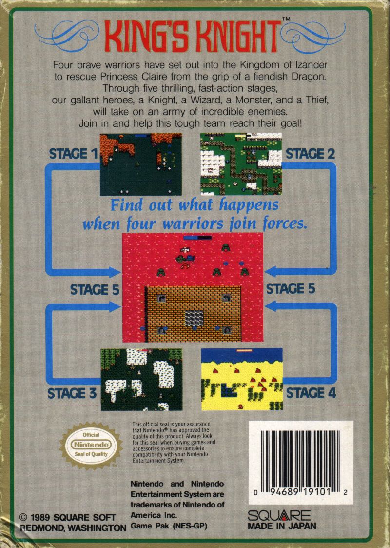 King’s Knight - Nintendo Entertainment System (NES) (SquareEnix - 1) video game collectible - Main Image 2