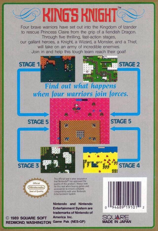 King’s Knight - Nintendo Entertainment System (NES) (Square - 1) video game collectible - Main Image 2