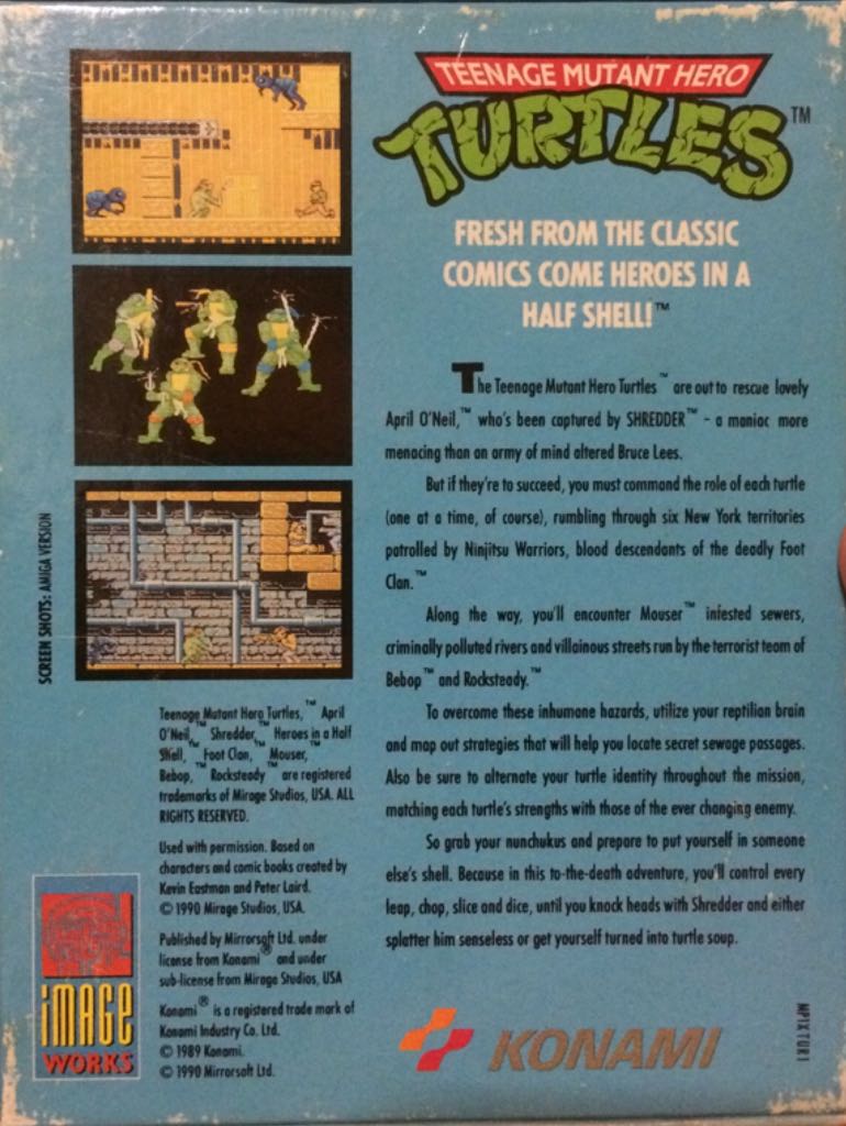 Teenage Mutant Hero Turtles - Amstrad CPC (Image Works - 1) video game collectible [Barcode 5020026900578] - Main Image 2