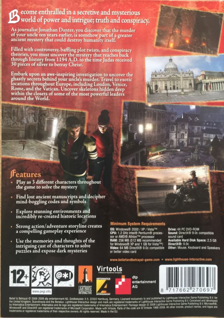 Belief & Betrayal - Das Medaillon Des Judas - PC (1) video game collectible [Barcode 4017244015925] - Main Image 2