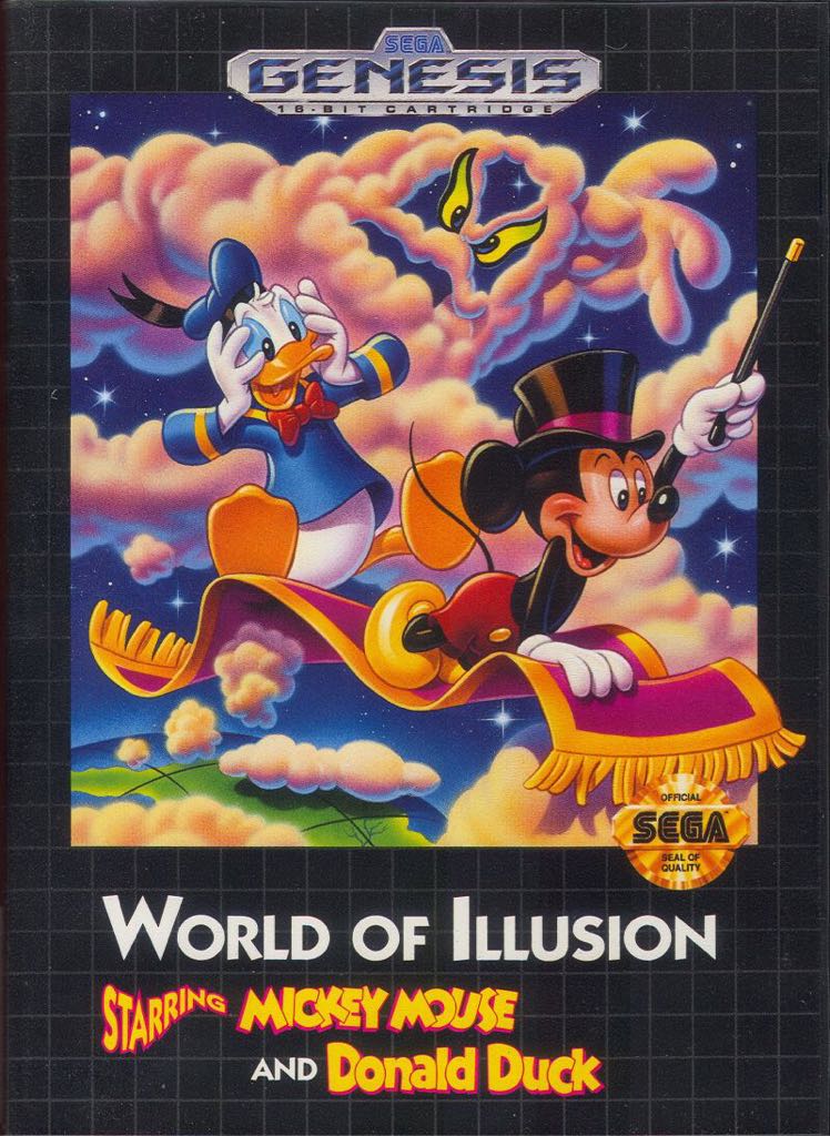 World of Illusion : Starring Mickey Mouse and Donald Duck - Sega Genesis (Mega Drive) video game collectible - Main Image 1