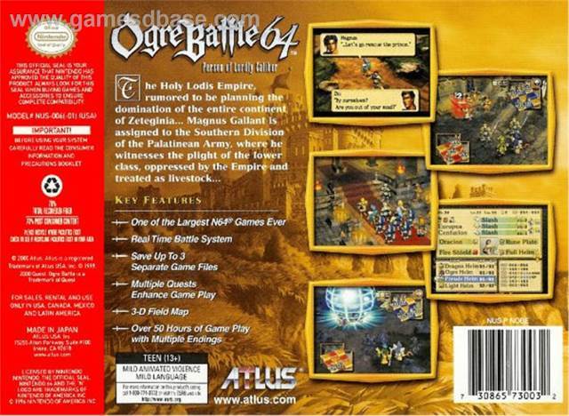 Ogre Battle 64: Person Of Lordly Caliber - Nintendo 64 (N64) video game collectible - Main Image 2