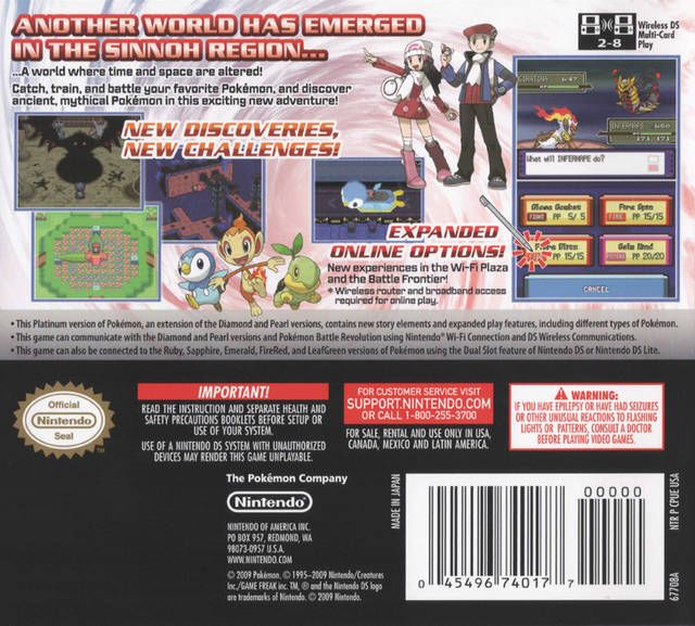 Pokemon: Platinum Version - Nintendo DS (Nintendo) video game collectible - Main Image 2