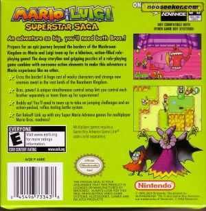 Mario And Luigi Superstar Saga - Nintendo Game Boy Advance (GBA) (Nintendo - 1) video game collectible - Main Image 2