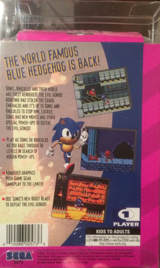 Sonic Blast - Sega Game Gear video game collectible - Main Image 2