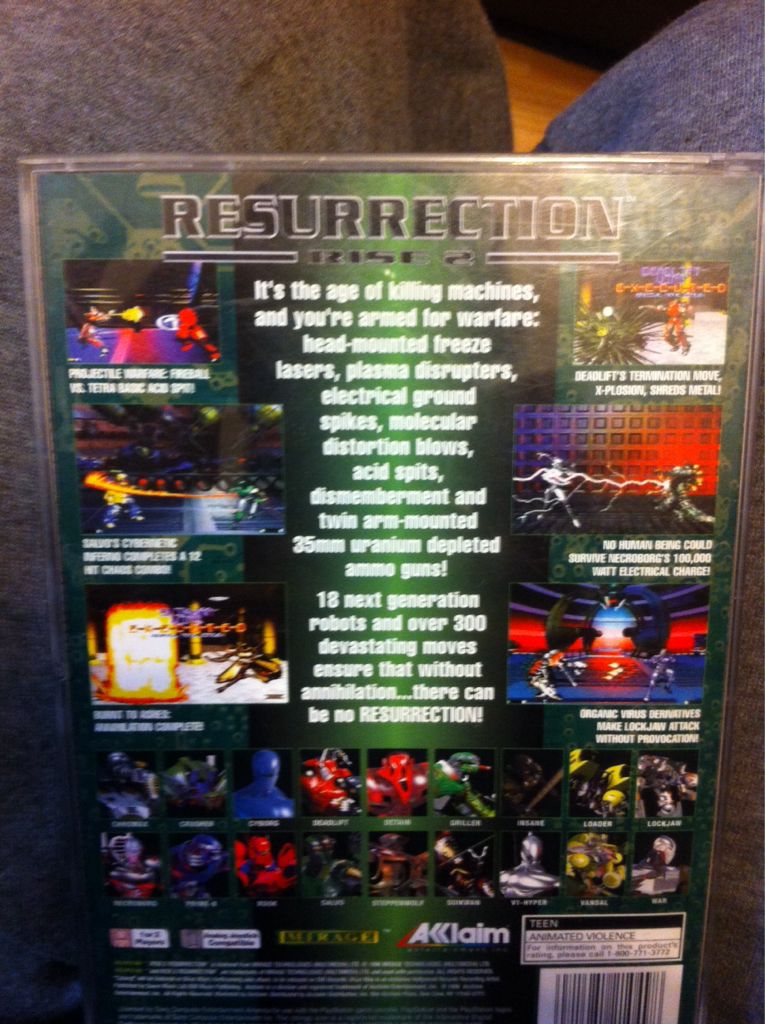 Rise 2: Resurrection (long box) - Sony PlayStation (Acclaim - 2) video game collectible [Barcode 021481210498] - Main Image 2