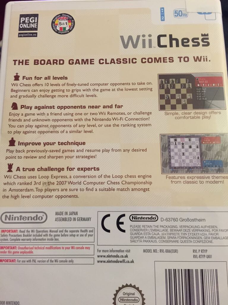 Wii Chess - Nintendo Wii video game collectible - Main Image 2