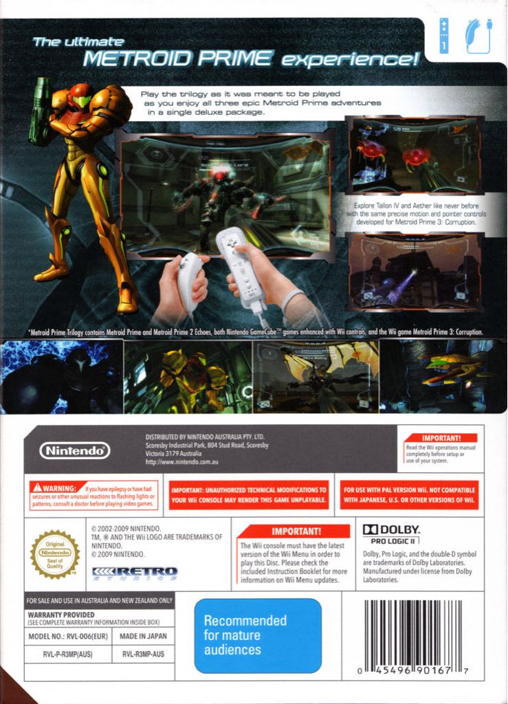 Metroid Prime: Trilogy - Nintendo Wii (Nintendo - 1-4) video game collectible - Main Image 2
