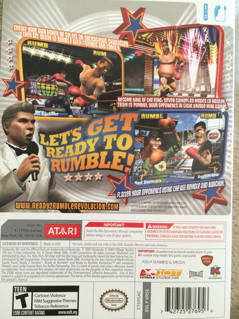Ready 2 Rumble Revolution - Nintendo Wii (Atari - 1-2) video game collectible [Barcode 742725276956] - Main Image 2