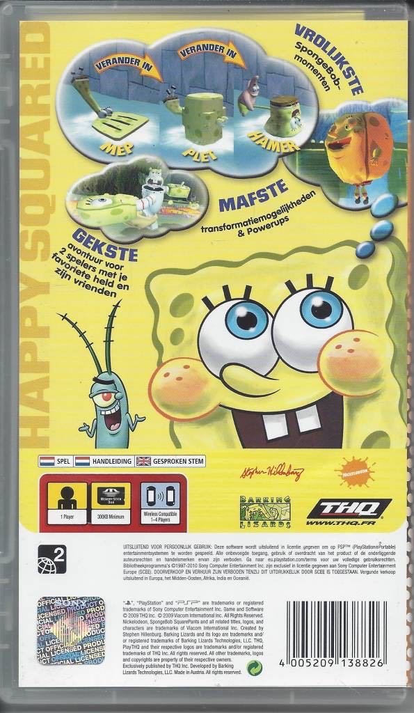 SpongeBob’s Truth or Square - Nintendo Wii (THQ - 1-2) video game collectible [Barcode 785138302652] - Main Image 2