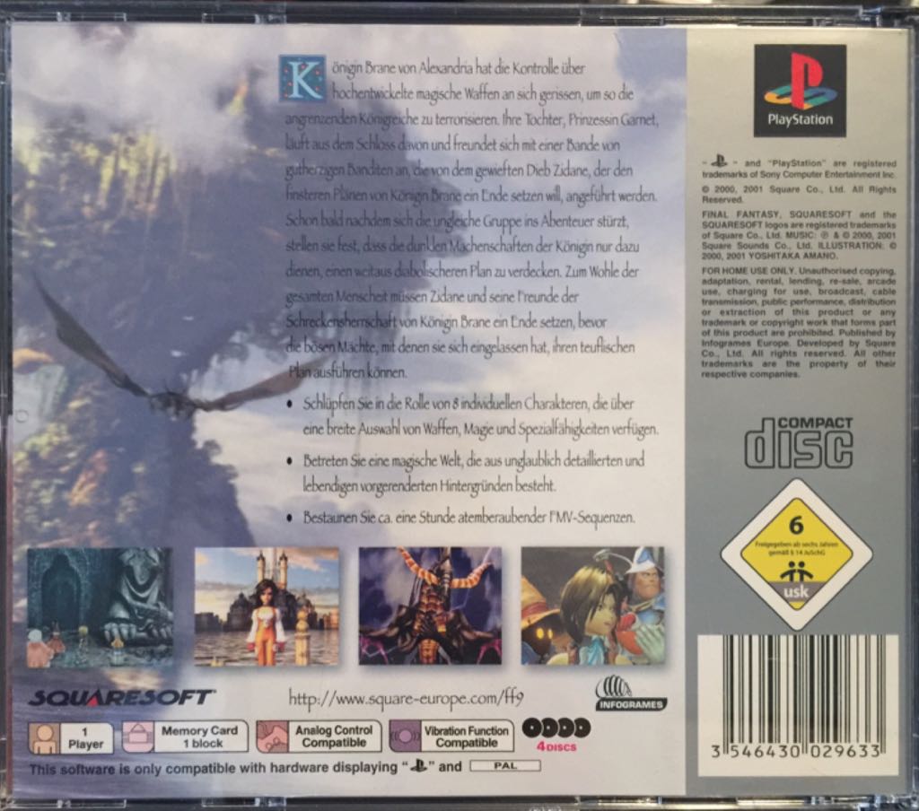Final Fantasy 9: Platinum - Sony PlayStation (SquareSoft - 1) video game collectible [Barcode 3546430029633] - Main Image 2