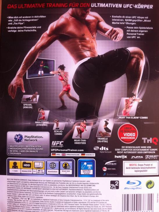 UFC Personal Trainer Promo - Sony PlayStation 3 (PS3) video game collectible [Barcode 4005209138314] - Main Image 2