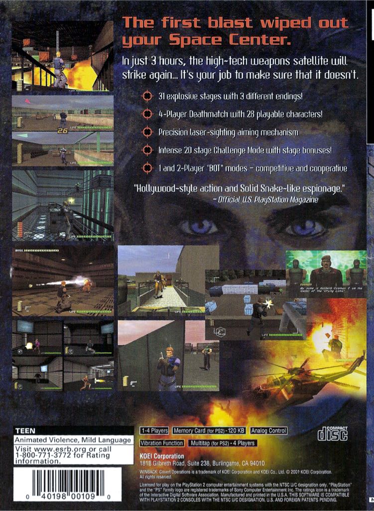 WinBack: Covert Operations - Sony PlayStation 3 (PS3) (Koei Tecmo - 1) video game collectible - Main Image 2