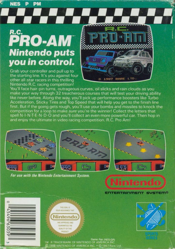Rc Pro Am - Nintendo Entertainment System (NES) video game collectible - Main Image 2