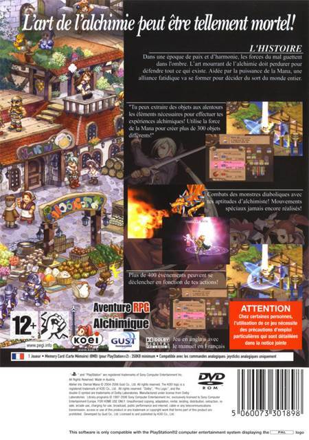 Atelier Iris : Eternal Mana - Sony PlayStation 2 (PS2) (Koei - 1) video game collectible [Barcode 5060073301874] - Main Image 2