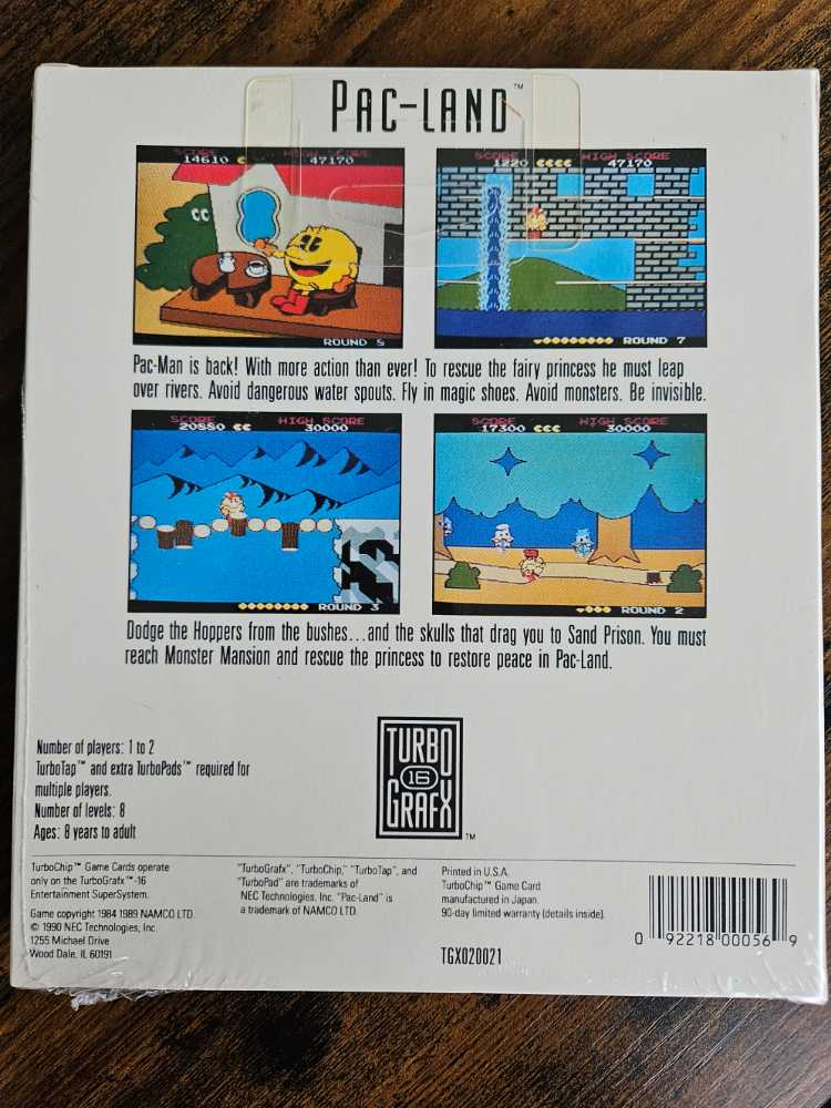 Pac-Land - NEC TurboGrafx-16 (NEC - 2 Players Players) video game collectible [Barcode 092218000569] - Main Image 3