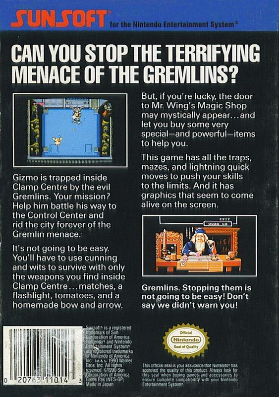 Gremlins 2: The New Batch - Nintendo Entertainment System (NES) (SunSoft) video game collectible - Main Image 2