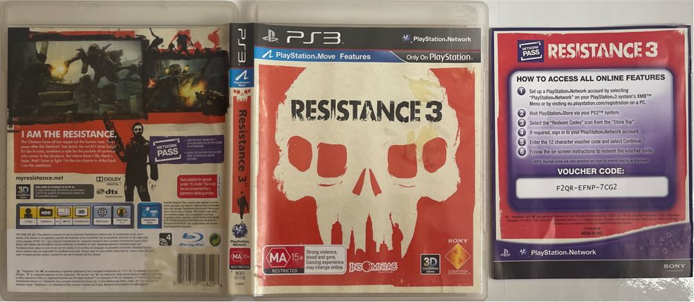 Resistance 3 - Sony PlayStation 3 (PS3) (Insomniac - 1-24) video game collectible [Barcode 711719128298] - Main Image 4