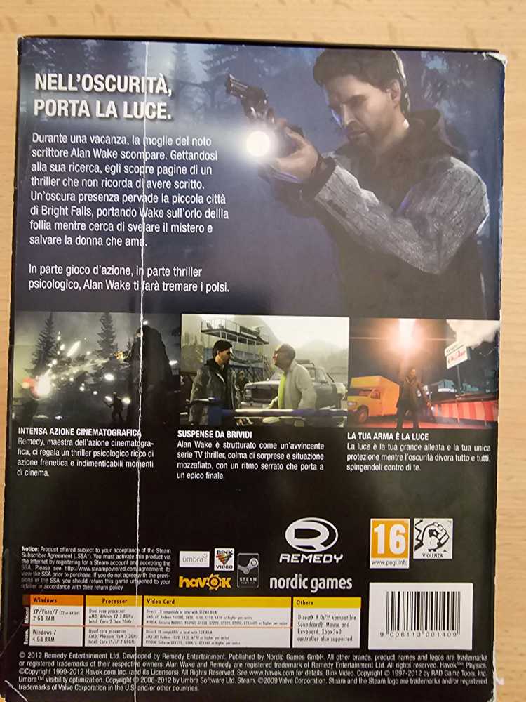 Alan Wake Collector’s Edition - PC (Remedy - 1) video game collectible [Barcode 9006113001409] - Main Image 3
