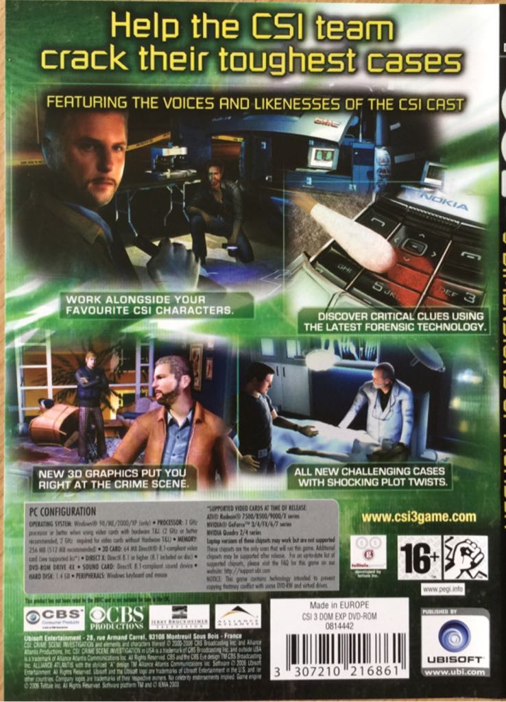 CSI: 3 Dimensions Of Murder - PC video game collectible [Barcode 3307210216830] - Main Image 2