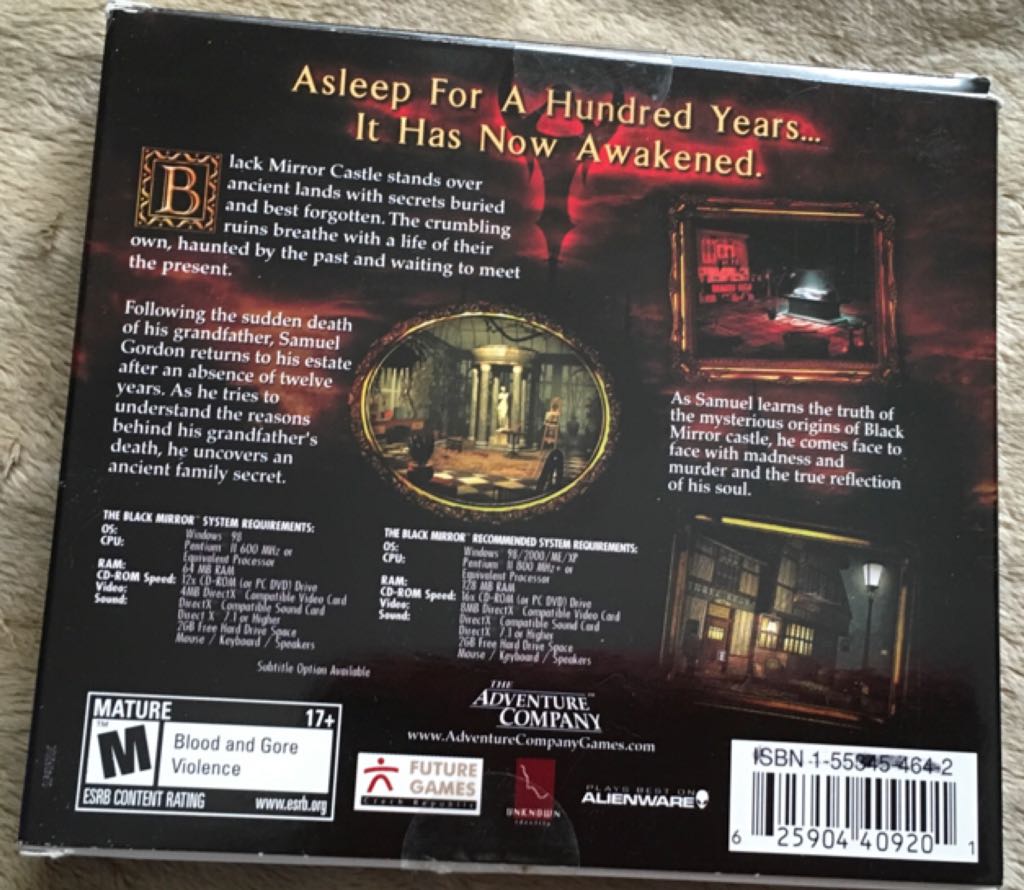 Black Mirror I - PC video game collectible [Barcode 625904409201] - Main Image 2