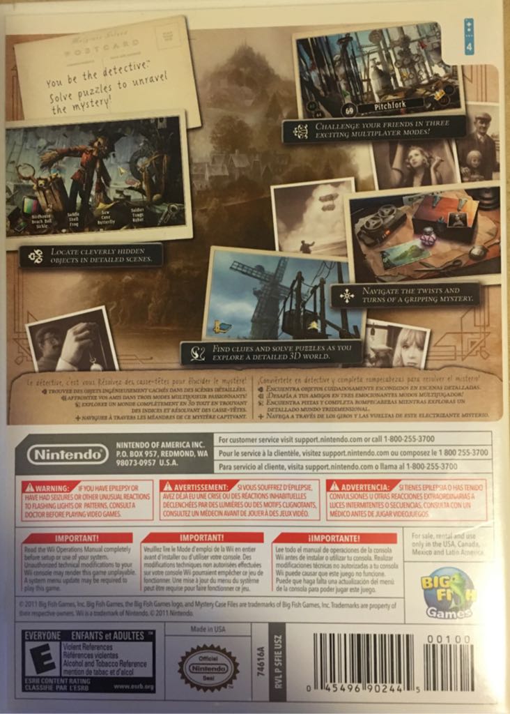 Mystery Case Files: The Malgrave Incident - Nintendo Wii (Nintendo - 4) video game collectible [Barcode 045496902445] - Main Image 2